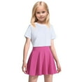 thumbnail image 1 of RUTAYY Children Girls Short Skirt Casual Mini High Waist Stretchy Flared Pleated Skater Skirts Classic Versatile Skirt, Pink, 9-10 Years, 1 of 8