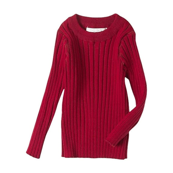 RUTAYY Children Girls Sweatshirt Soft Knit Sweaters Comfortable Round Neck Long Sleeve Casual Warm Fall Winter Classic Elegant Pullover