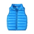 thumbnail image 1 of RUTAYY Children Girls Vest Jacket Stand Collar Zip Up Sleeveless Solid Color Fall Winter Classic Stylish Coat, 1 of 4