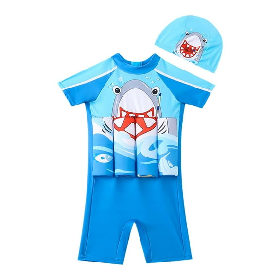 RUTAYY Children'S Buoyancy Children'S Learning Swimming Training Suit Water Sport Swimsuit, Grey, 5-6 Years