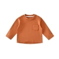 thumbnail image 1 of RUTAYY Children Solid Color Girls Thermal Shirts Soft Warm Long Sleeve Cute Casual Fall Winter Comfortable Leisure Pullover, 1 of 3