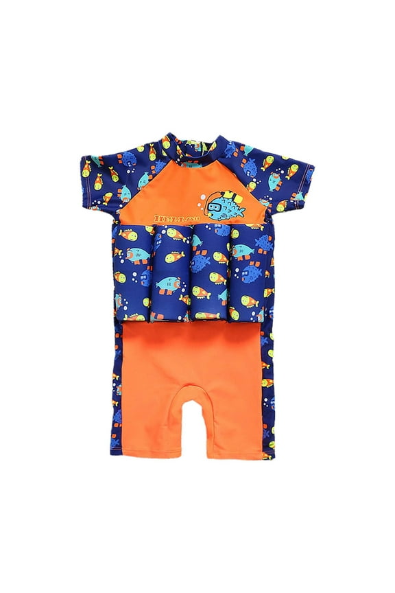 Children Swim Romper Floaties Buoyancy Swimming Aid Float Learn to Swim for Pool Beach Swimsuit Child Learning Swimming Training Suit (4y-8y) Summer Hawaii Swimwear Beachwear, 4-5 Years
