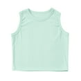 thumbnail image 1 of RUTAYY Girl Child Tank Top Athletic Tank Ribbed Knit High Neck Crop Tops Gym Yoga Fun & Vibrant Designs, Mint Green, 11-12 Years, 1 of 4