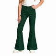 thumbnail image 1 of RUTAYY Girls Cargo Pants Leopard Print Slim Fit Elastic Waist Multi Utility Pockets Outdoor Street Bottoms, Dark Green, 1 of 4