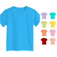 thumbnail image 1 of RUTAYY Girls Crew Neck Short Sleeve T-Shirt Solid Color Casual Basic Tee Sky Blue, 1 of 4