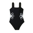 thumbnail image 1 of RUTAYY Girls Rash Guard Swimsuits Adjustable Straps Out Bathing Suit Quick Dry, Black, 9-10 Years, 1 of 7