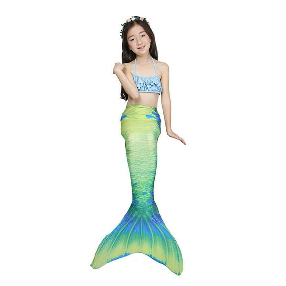 RUTAYY Girls Swimming Children Bikini Set Role Play Swimming Swimsuit 3PCS Set Suitable For 3 10 Years Old Beach Vacation Resort Swimwear Beachwear, 4-5 Years