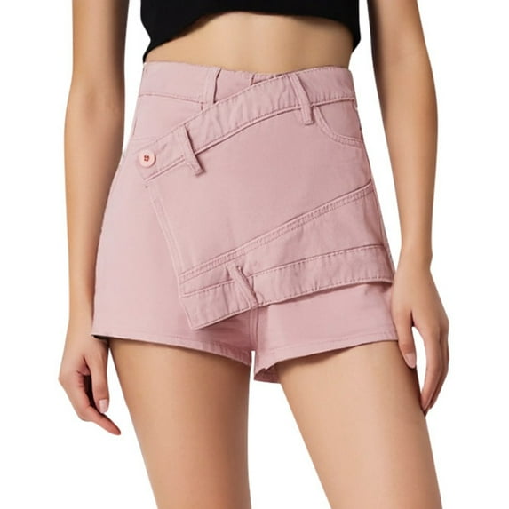 RUTAYY High Waist Women Denim Skirt Shorts A-Line Chafing Mini Skirt For Summer Fashion Solid Color Casual Travel Skirts