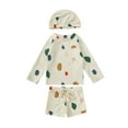thumbnail image 1 of RUTAYY Kids Boys Swimsuits Three Piece Rash Guard Floral Bathing Suit Trunk With Swimming Cap Beach Bathing Suit, Khaki, 3-4 Years, 1 of 9