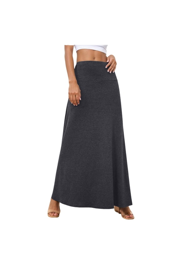 Knitted Solid Color High Waisted Skirt For Women Casual Travel Skirts
