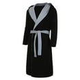 thumbnail image 1 of RUTAYY Men's Bathrobe Long Sleeve Solid Color Winter Shawl Lengthened Robe Coat Soft and Skin-Friendly Homewear Stylish Classic Tops, 1 of 6