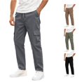 thumbnail image 1 of RUTAYY Men's Cargo Pants Drawstring Waist Side Pockets Multi Pocket Outdoor Casual Trousers Grey, 1 of 5