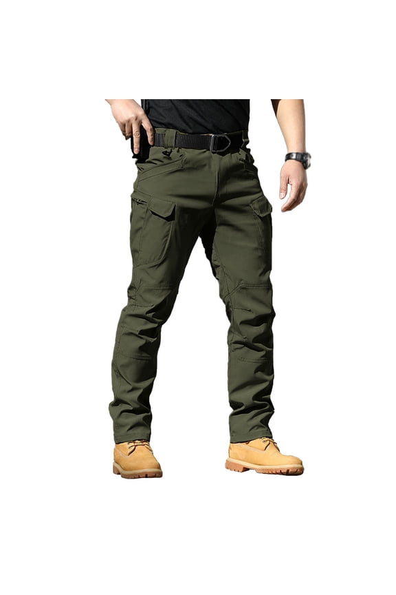 Men's Cargo Pants Solid Color Stretch Outdoor Softshell Comfortable Slim Fit Durable Daily Wear Trendy Travel Trousers