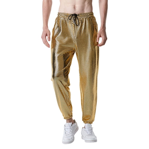 RUTAYY Men's Casual Pants Scale Print with Drawstring Pocket Leggings Daily Wear Vacation Playful Trousers