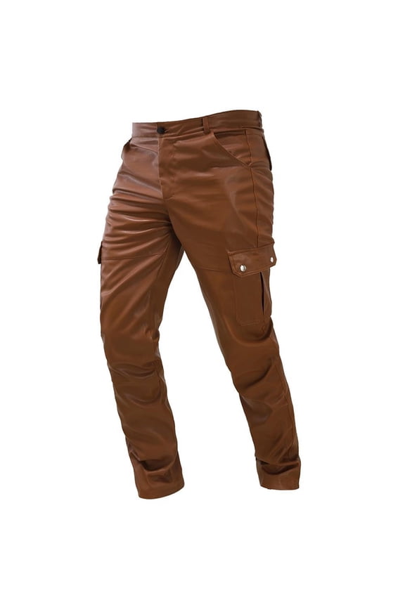 Men's Casual Pants Solid Color Sports Button Closure Daily Wear Elegant Chic Trousers