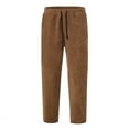 thumbnail image 1 of RUTAYY Men's Corduroy Pants Loose Solid Color Casual Elastic Waistband Straight Leg Trendy Classic Trousers, 1 of 6