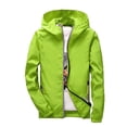 thumbnail image 1 of RUTAYY Men's Hooded Jacket Zipper Solid Color Long Sleeve Casual Windbreaker with Pocket Coat Chic Leisure Tops, 1 of 4