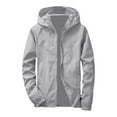 thumbnail image 1 of RUTAYY Men's Hoodies Casual Solid Color Long Sleeve Zipper Outdoor Sport Hooded Coat Daily Wear Classic Elegant Tops, 1 of 3
