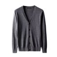 thumbnail image 1 of RUTAYY Men's Knitted Sweater V-Neck Long Sleeve Solid Color Button Closed Casual Cardigan Coat Chic Leisure Tops, 1 of 3
