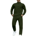 thumbnail image 1 of RUTAYY Men's Outfits Formal Business Long Sleeve Tops and Pants Solid Color Daily Wear Fashion Work Sets, 1 of 8