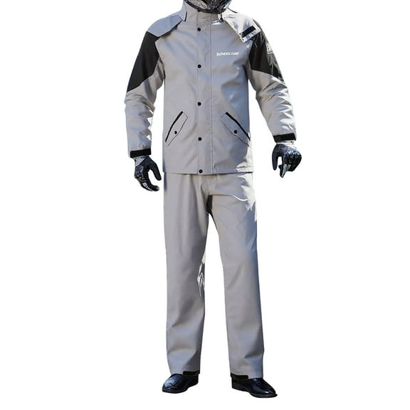 RUTAYY Men's Outfits Rain Suit Long Sleeve Jacket and Pants Outdoor Riding Reflective Design All Seasons Trendy Vibrant Sets
