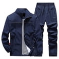 thumbnail image 1 of RUTAYY Men's Outfits Sports Casual Outdoor Tracksuit Spring Activewear Solid Color Long Sleeve Jacket and Pants Elegant Chic Sets, 1 of 4