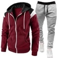 thumbnail image 1 of RUTAYY Men's Outfits Sports Suit Spring Winter Long Sleeve Hooded Sweatshirt and Pants Elegant Dates Sets, 1 of 2