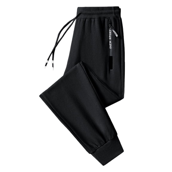 RUTAYY Men's Pants Solid Color with Pocket Slim Fit Daily Wear Sports Loose Straight Leg Guard Pants Classic Trendy Trousers
