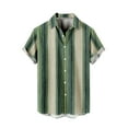 thumbnail image 1 of RUTAYY Men's Shirts Button Down Turndown Collar Short Sleeve Striped Print Comfortable Casual Daily Wear Classic Stylish Blouse, 1 of 3