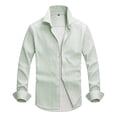 thumbnail image 1 of RUTAYY Men's Shirts Casual Turndown Collar Long Sleeve Striped Pattern Formal Business Comfortable Button Down Daily Wear Fashion Resort Blouse, 1 of 3