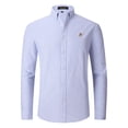 thumbnail image 1 of RUTAYY Men's Shirts Long Sleeve Formal Casual Business Comfortable Breathable Turndown Collar Button Down Elegant Seaside Blouse, 1 of 4
