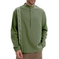 thumbnail image 1 of RUTAYY Men's Shirts Long Sleeve Round Neck Button Down Loose Tops Breathable Comfortable Spring Summer Trendy Vacation Blouse, 1 of 9