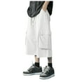 thumbnail image 1 of RUTAYY Men's Shorts Denim Shorts Casual with Pockets Drawstring Comfortable Breathable Daily Wear Classic Versatile Shorts, 1 of 7