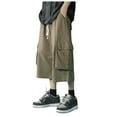 thumbnail image 1 of RUTAYY Men's Shorts Denim Shorts Casual with Pockets Drawstring Comfortable Breathable Daily Wear Vacation Pool Shorts, 1 of 8