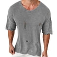 thumbnail image 1 of RUTAYY Men's T-Shirts Crew Neck Short Sleeve Solid Color Tee Shirts Comfortable Everyday Casual Wear Fashion Seaside Tees, 1 of 4