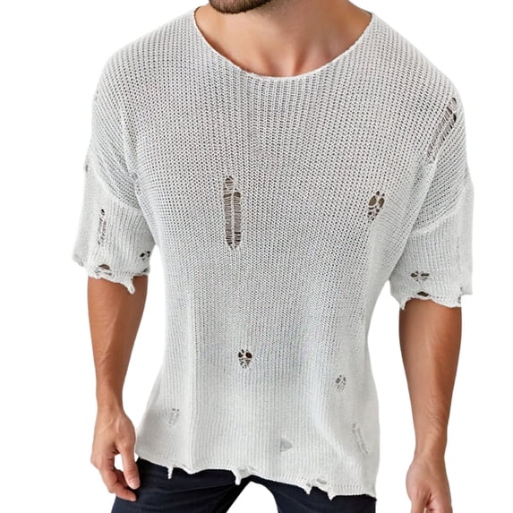 RUTAYY Men's T-Shirts Crew Neck Short Sleeve Solid Color Tee Shirts Comfortable Everyday Casual Wear Trendy Vacation Tees