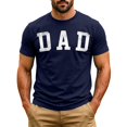 thumbnail image 1 of RUTAYY Men's T-Shirts Fathers Day Letter Printed Short Sleeve Crew Neck Breathable Tee Shirts Casual Soft Tops Comfortable Daily Wear Classic Stylish Tees, 1 of 5
