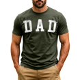 thumbnail image 1 of RUTAYY Men's T-Shirts Fathers Day Letter Printed Short Sleeve Crew Neck Breathable Tee Shirts Casual Soft Tops Comfortable Daily Wear Travel Elegant Tees, 1 of 5