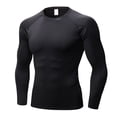 thumbnail image 1 of RUTAYY Men's T-Shirts Tight Fitting Fitness Sports Running Training Long Sleeve Tee Shirts Comfortable Daily Wear Elegant Seaside Tees, 1 of 4