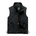 thumbnail image 1 of RUTAYY Men's Vest Coat Sleveless Solid Color Stand Collar Outdoor Work with Pocket Jacket Trendy Versatile Tops, 1 of 9