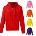 thumbnail image 1 of RUTAYY Men's Zip Up Hoodie Long Sleeve Drawstring Front Pocket Solid Color Casual Jacket Sweatshirt Red, 1 of 3