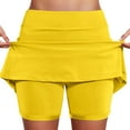 thumbnail image 1 of RUTAYY Mid-Waist Skirt Pants Women Casual Sports With Pockets Two New Short Skirts Solid Color Smocked Boho Pleated Skirts, 1 of 7