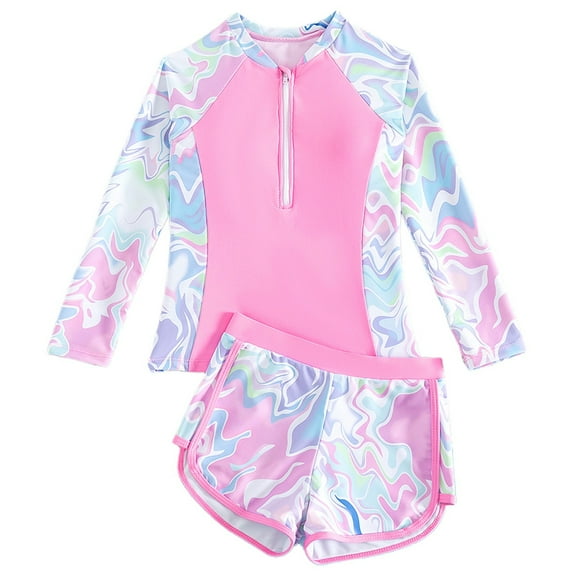 RUTAYY New Hot Spring Children Separate Swimsuit Cute Yoga Swimsuit For The Beach Pool Hawaii Swimwear Beachwear, 11-12