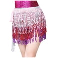 thumbnail image 1 of RUTAYY Sequin Fringe Women Nightclub Skirt Stage With Sparkly Sparkly Fashion Skirt Solid Color Flowy Swing Skirts, 1 of 3