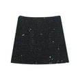 thumbnail image 1 of RUTAYY Sequin Skirt Women Slim Solid Color Smocked Boho Pleated Skirts, 1 of 2