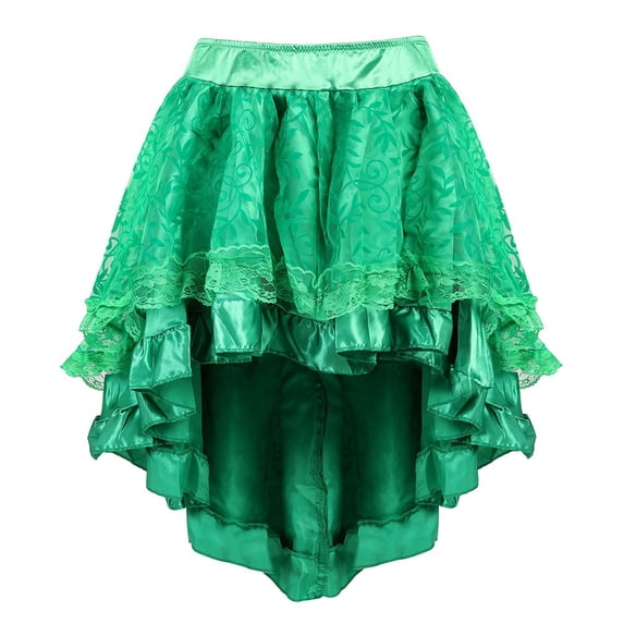 RUTAYY Skirt Women Plus Sizes Lace Skirt Asymmetric Tutu Gothic Skirt Black Women Lace Skirt High Waist A-Line Mini Skirt For Pa Solid Color Smocked Boho Pleated Skirts