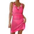 thumbnail image 1 of RUTAYY Swimwear Summer Crochet Hollow Out Knit Beach Bathing Suit Swim Cover Ups Cruise Outfits Vacation Dresses For Women 2025 Summer Swim Wear, 1 of 5