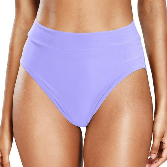 RUTAYY Swimwear Women Casual High Waisted Solid Color Split Plus Size Swim Trunks Beach Vacation Beachwear