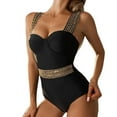 thumbnail image 1 of RUTAYY Swimwear Women Shape Push Up Swimsuit Gold Sequin Strap Sexy Swimsuit Pool Swim Wear, 1 of 5