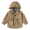 thumbnail image 1 of RUTAYY Boys Hooded Jacket Long Sleeve Solid Color Windbreaker Lightweight Zipper Tops Outdoor Casual Trendy Versatile Coat, 1 of 3
